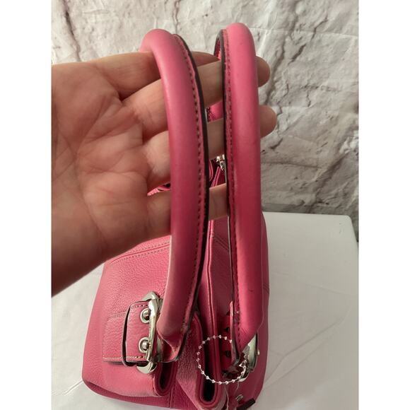 Tignanello Genuine Leather Pink Purse Bag Satchel - Picture 8 of 14
